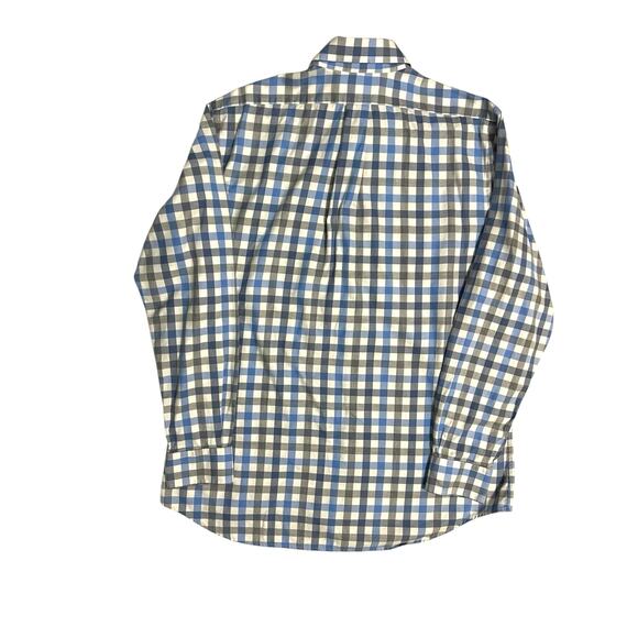 Vineyard Vines Men Button Down Blue Plaid Long Sleeve Size Large Slim Fit Tucker - Picture 4 of 10